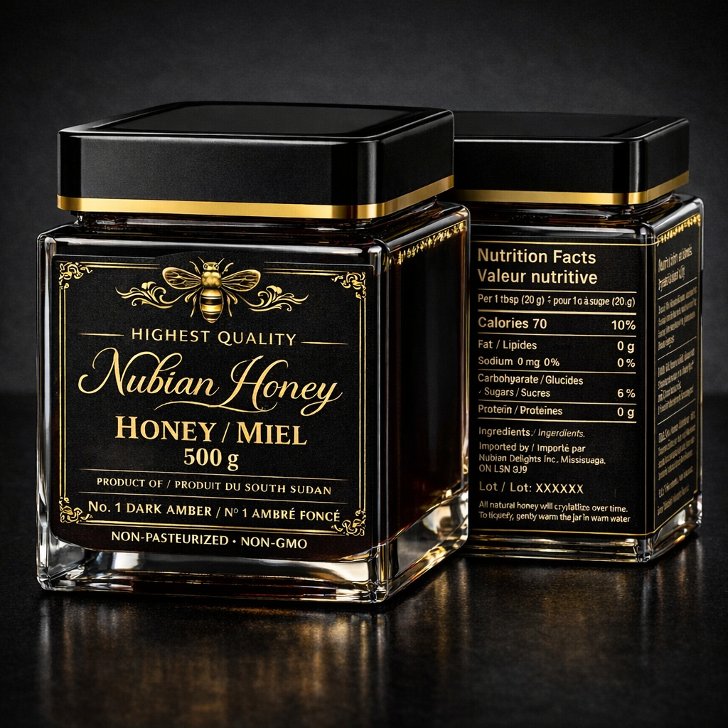 Nubian Honey – Raw Dark Amber Honey 500g