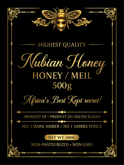 Nubian Honey – Raw Dark Amber Honey 500g